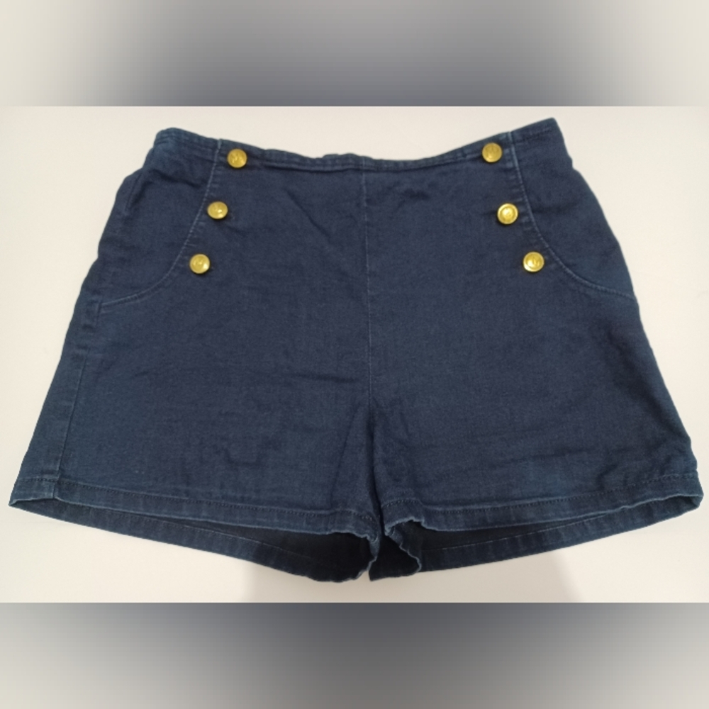Nicki Minaj Blue High Rise Shorts Size 13/14 Juniors Limited Edition Nautical
